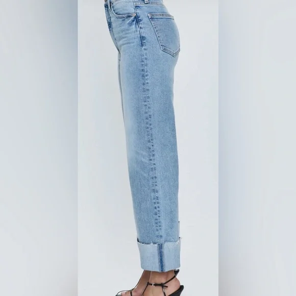 Pistola Lana Raw Hem Ankle Wide Leg Jeans Snowcat - Picture 11 of 12